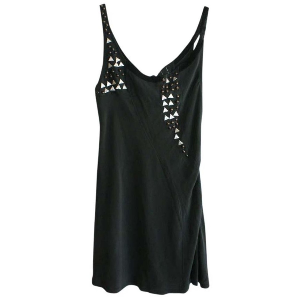 NWT VENA CAVA Black Silk Studded Goblin Dress $575